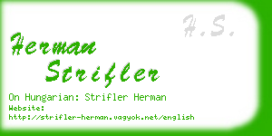 herman strifler business card